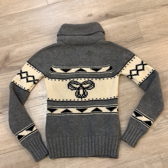 TNA 100% Lambswool zip up sweater - Picture 4 of 6